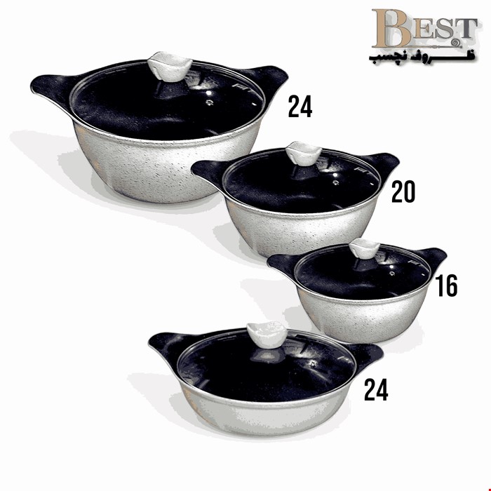 سرویس قابلمه 8 پارچه بست مدل Mini Granite 